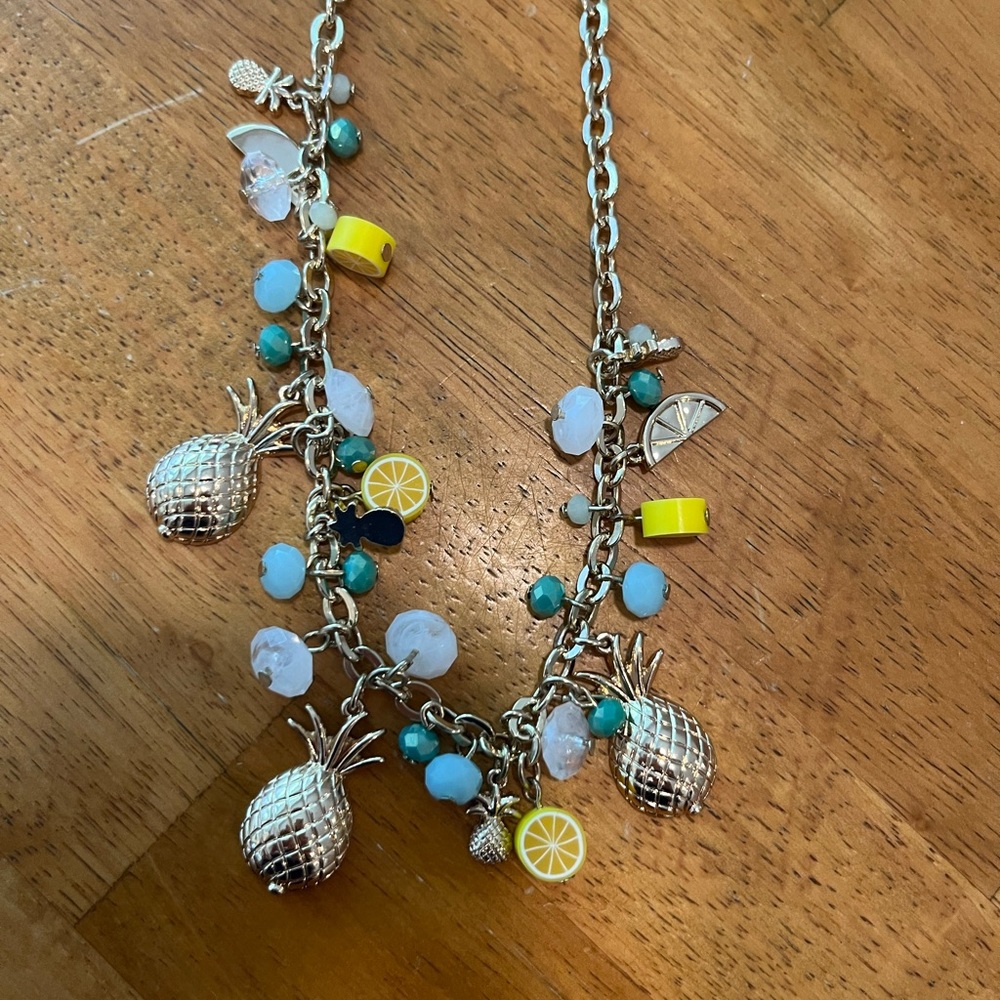 Ann Taylor NEW Silver Pineapple Charm Necklace!
